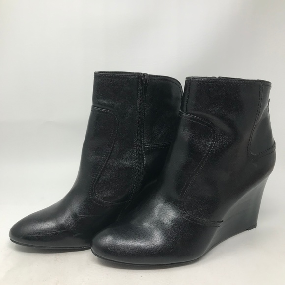 Nine West Black Wedge Ankle Booties - Picture 4 of 7